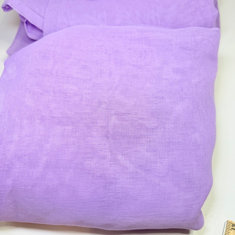 Lot of 4 Lavender Purple Sheer Linen Blend Curtain Panels 80x62 Window Treatment - Picture 3 of 3